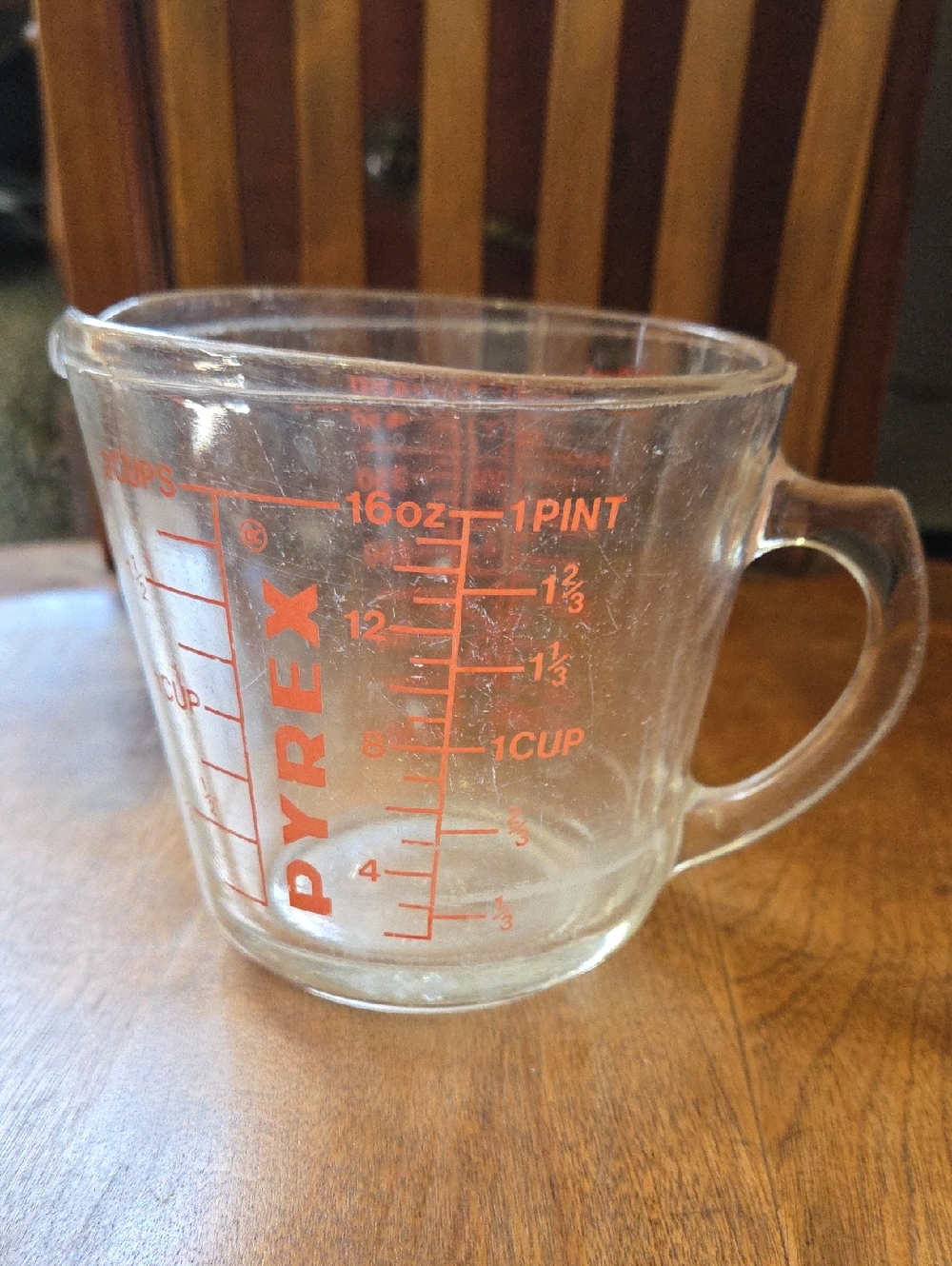 Vintage Pyrex Clear Glass 2 Cup Measuring